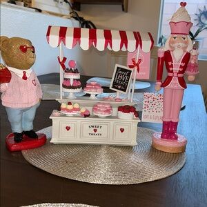 Valentine's Day Martha Stewart sweat treat shop, Bear and Nutcracker Figurines